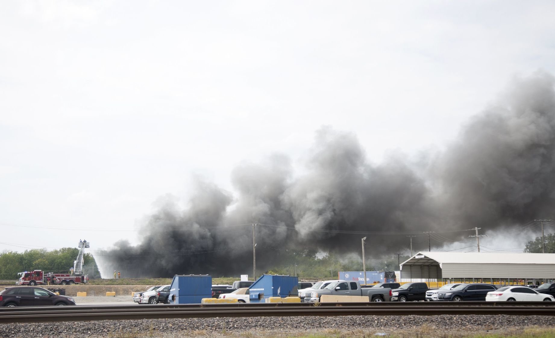 Train derailment sparks fire, evacuations in Dupo